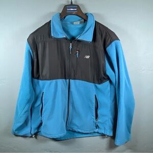 New Balance Full Zip Quilted Soft Shell Polyester Fleece Men's Jacket Sz L